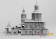 Borodino Church terrain model view 1