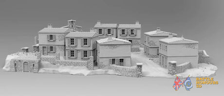 Peninsular village mounted terrain model view 2