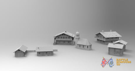 Tyrol Bavaria village terrain model view 1