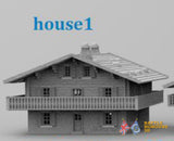 Tyrol Bavaria House 1 terrain model view 4
