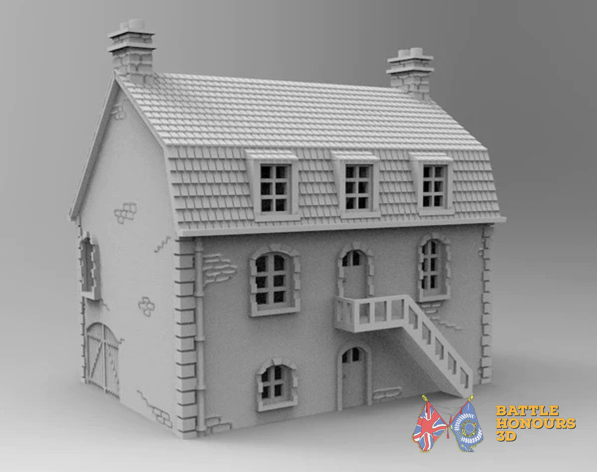 Normandy rural building terrain model view 2