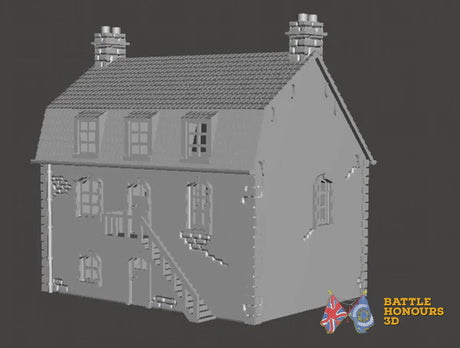 Normandy rural building terrain model view 1