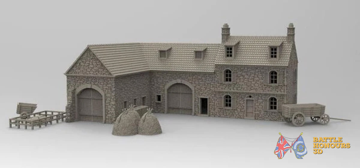 Normandy ruined farmhouse terrain model view 4