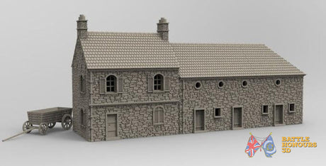Normandy ruined farmhouse terrain model view 3
