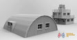RAF control tower and hut terrain model view 2