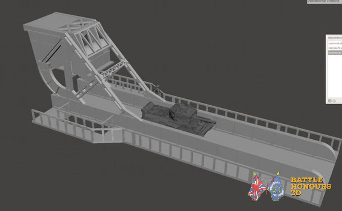 Pegasus Bridge terrain model view 2