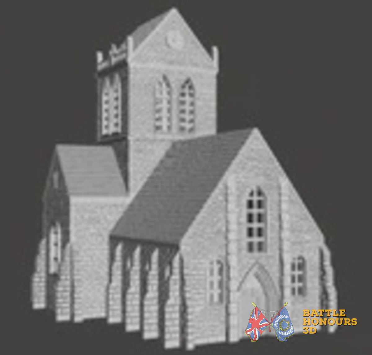 Sainte Mere Eglise terrain model view 4