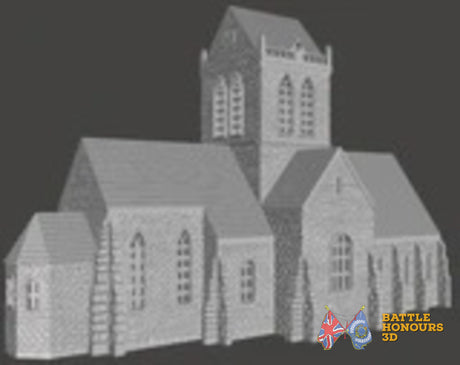 Sainte Mere Eglise terrain model view 3