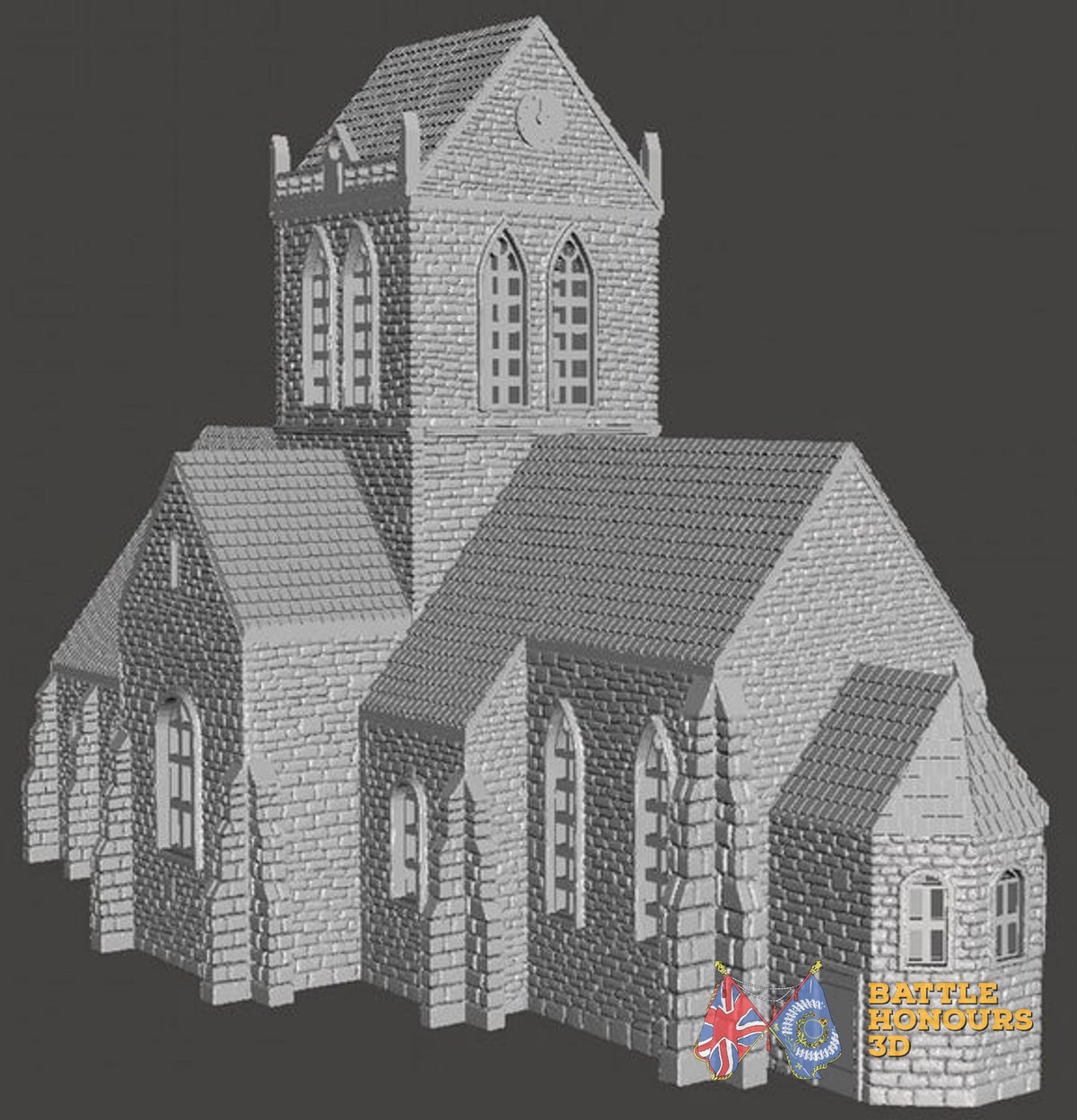 Sainte Mere Eglise terrain model view 2