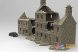 French destroyed town terrain set view 8