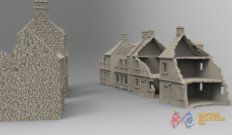 French destroyed town terrain set view 7