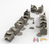 French destroyed town terrain set view 5