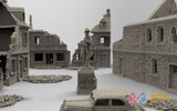 French destroyed town terrain set view 3