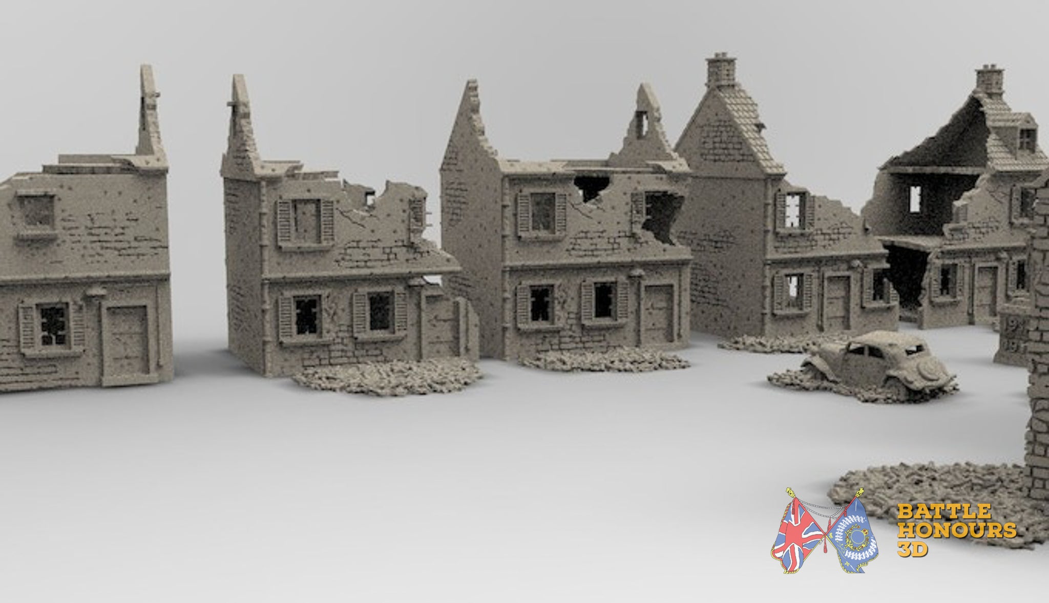 French Destroyed Town – Battle Honours 3D