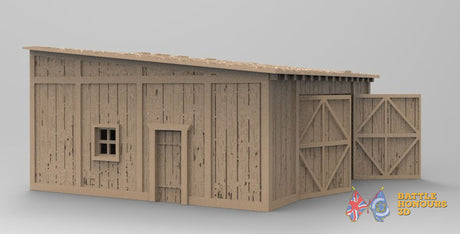 Wooden shed terrain model view 2