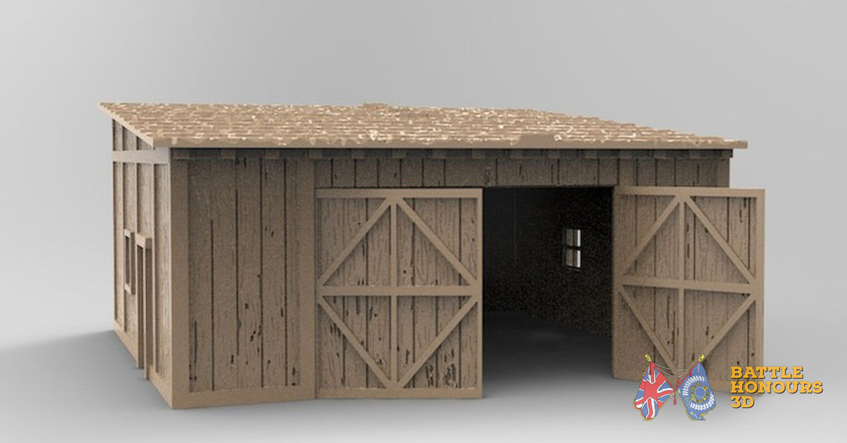 Wooden shed terrain model view 1