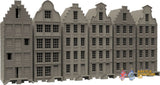 Large set of Dutch townhouses terrain model view 2