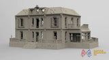 Damaged Hotel Hartenstein Arnhem terrain model view 1