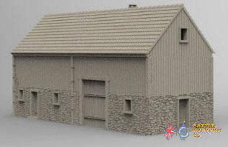 German border shed barn terrain model view 2