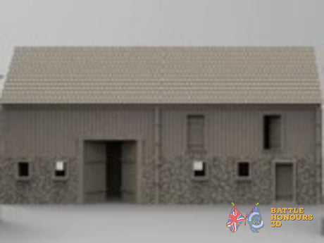 German border shed barn terrain model view 1