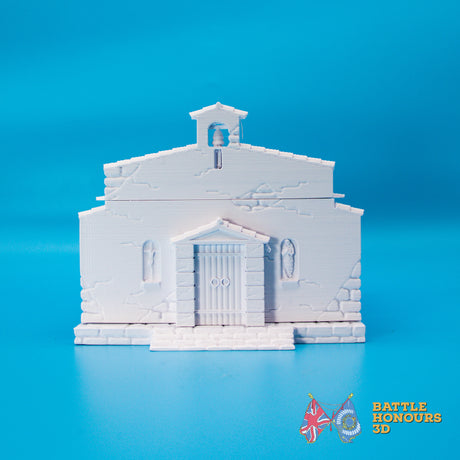 Mediterranean small church terrain model view 1