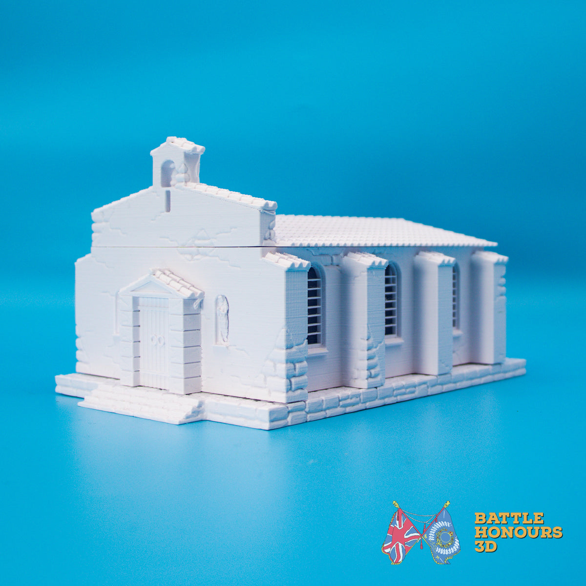 Mediterranean small church terrain model view 2