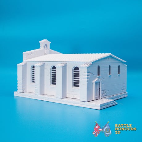 Mediterranean small church terrain model view 3
