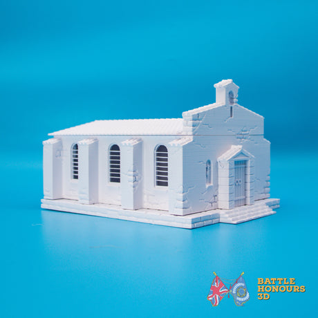 Mediterranean small church terrain model view 5