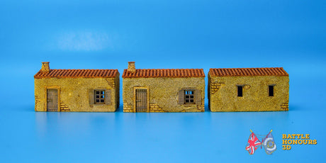 Mediterranean rural buildings terrain model view 2