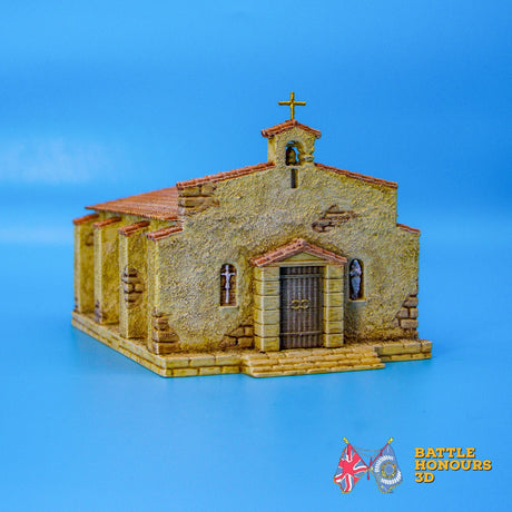 Mediterranean small church terrain model view 6