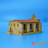 Mediterranean small church terrain model view 8