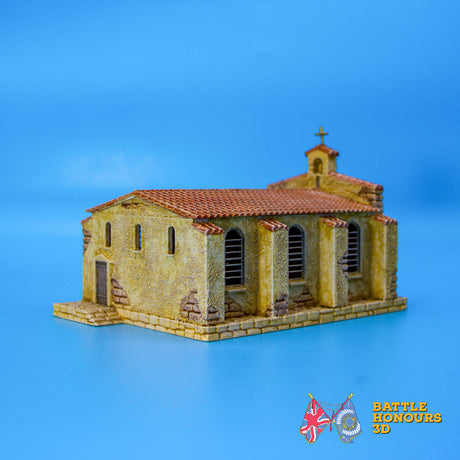 Mediterranean small church terrain model view 8