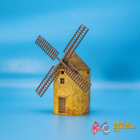 Mediterranean windmill terrain model view 1