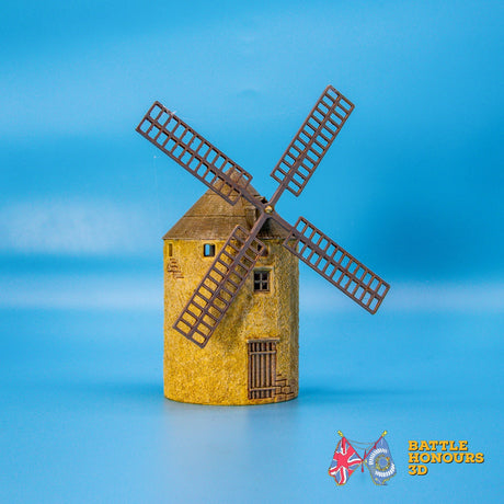 Mediterranean windmill terrain model view 2