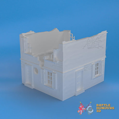 Badajoz Destroyed House 2 terrain model view 1