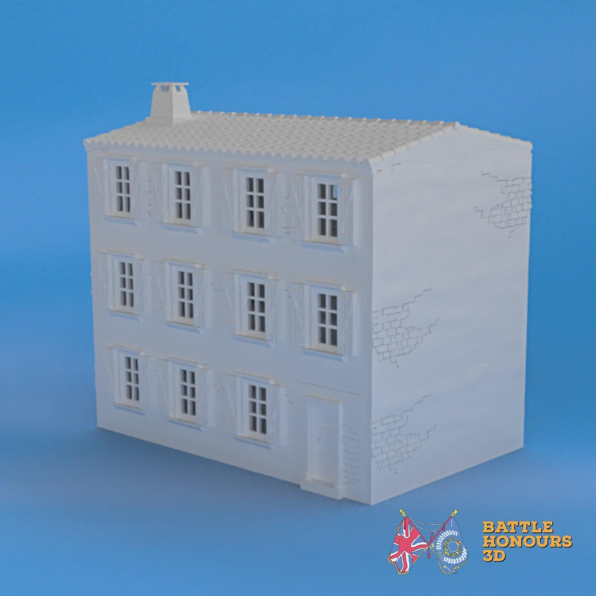 Badajoz House 1 terrain model view 1