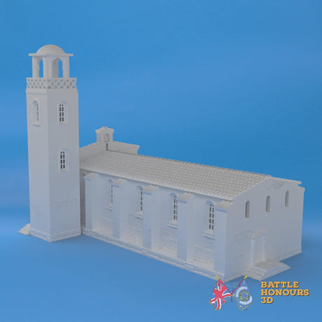 Badajoz Church with Tower terrain model view 4