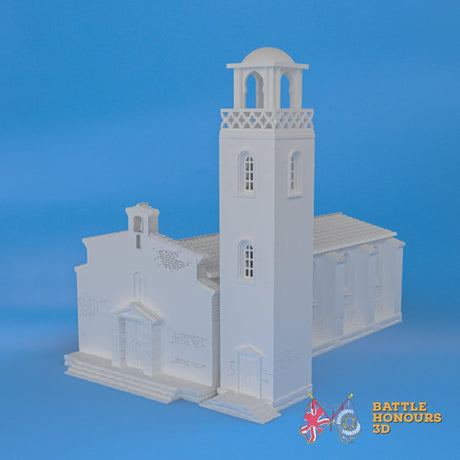 Badajoz Church with Tower terrain model view 5