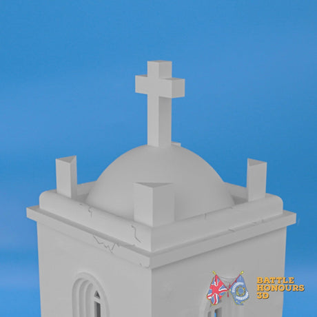 Badajoz church with tower terrain model view 2