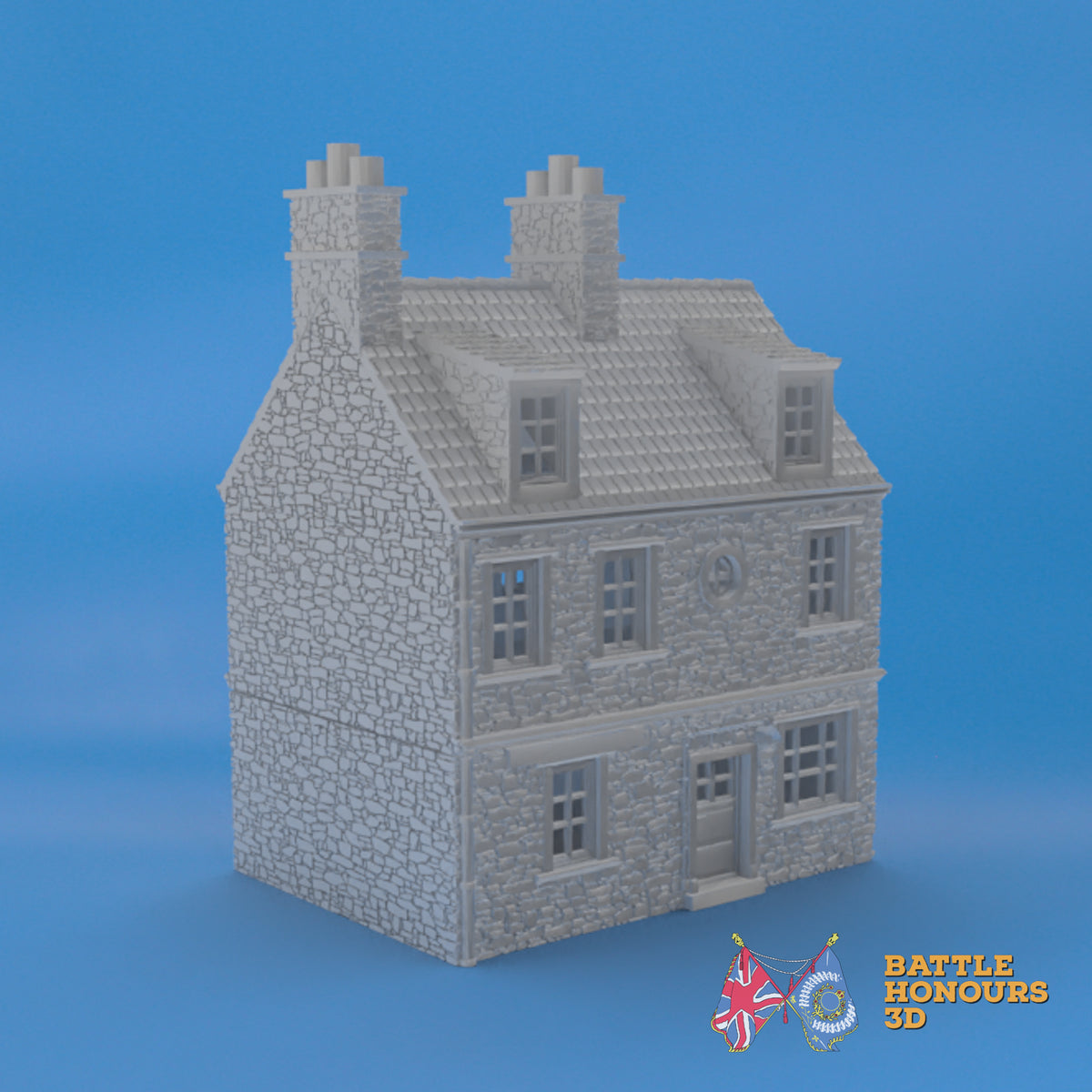 Sainte-Marie-du-Mont House 1 terrain model view 2