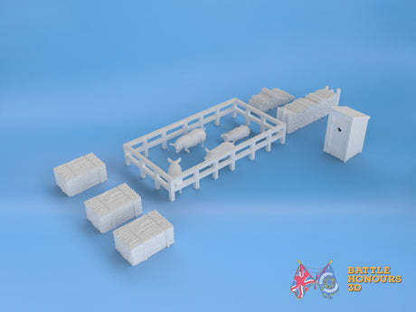 Farmyard accessories terrain model view 1