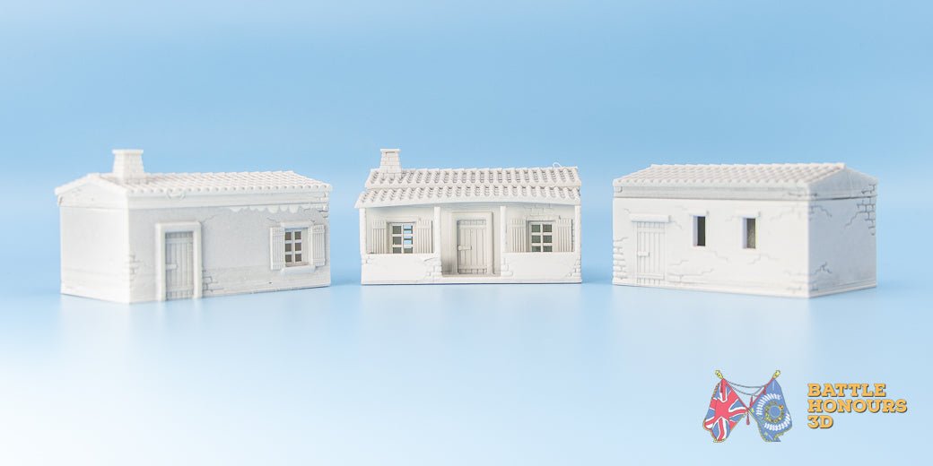 Mediterranean rural buildings terrain model view 4