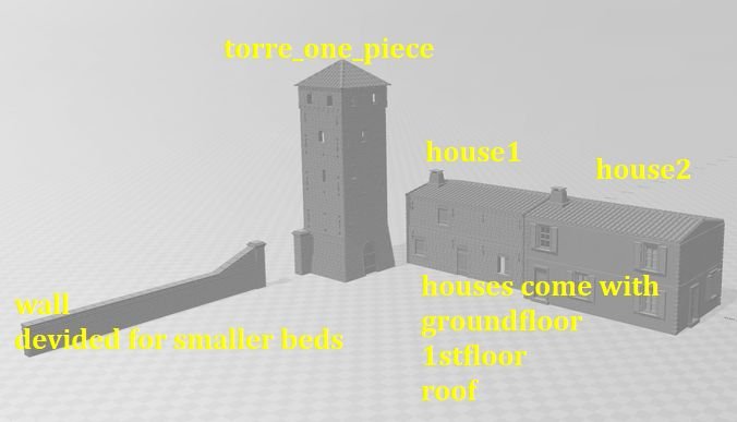 Marengo Torre Teodolinda set buildings terrain models